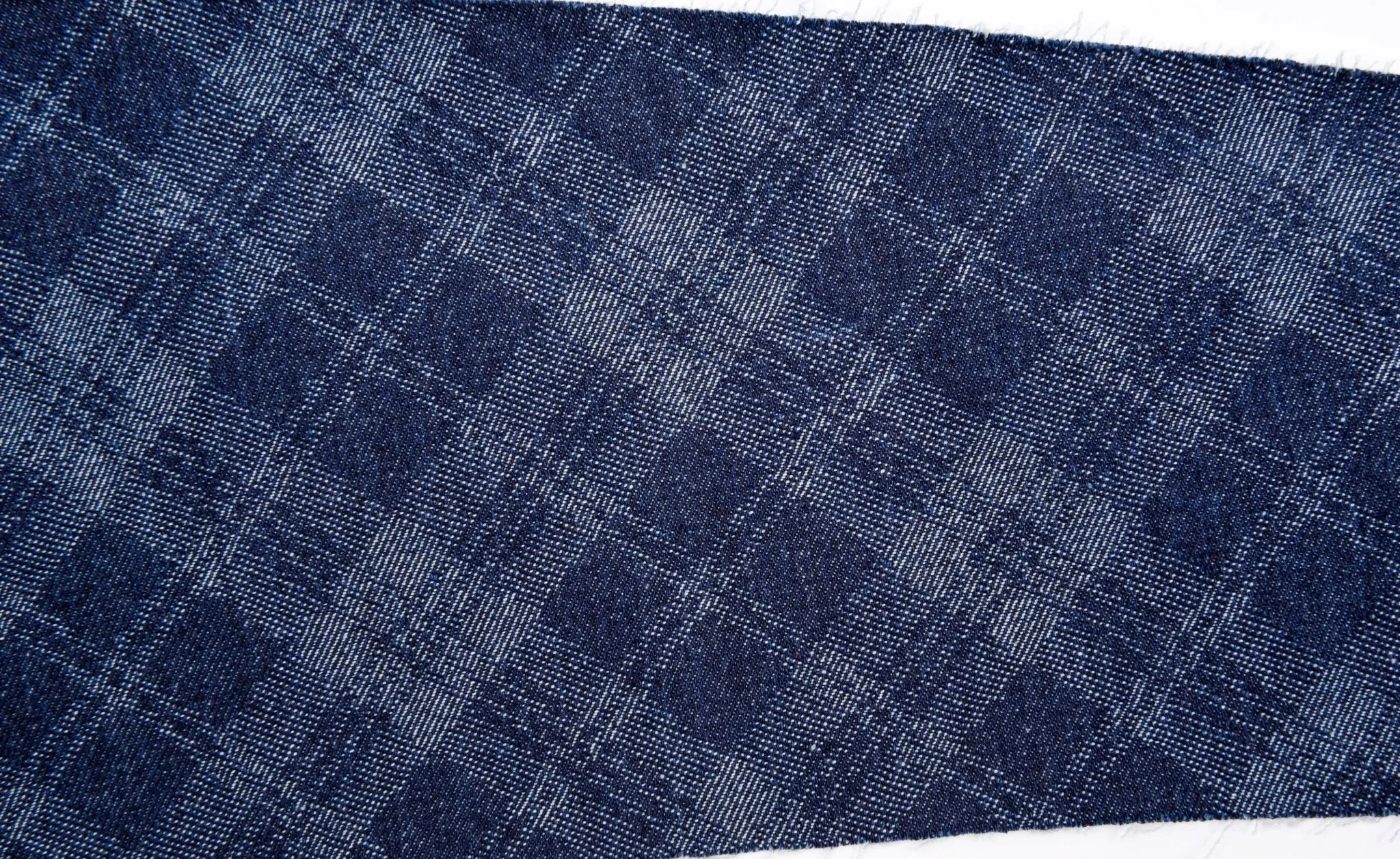 100%  Cotton  Washed Denim Plaid Jacquard Fabric