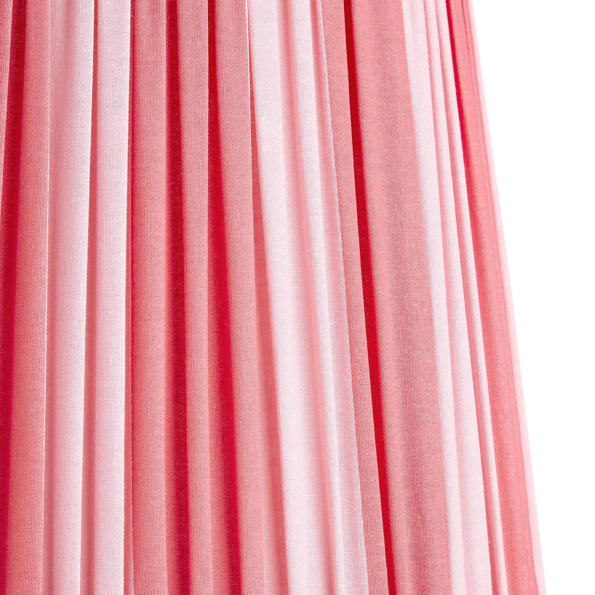 20cm tall tapered shade in flamenco Signature Stripe from Sanderson's 'Archive'