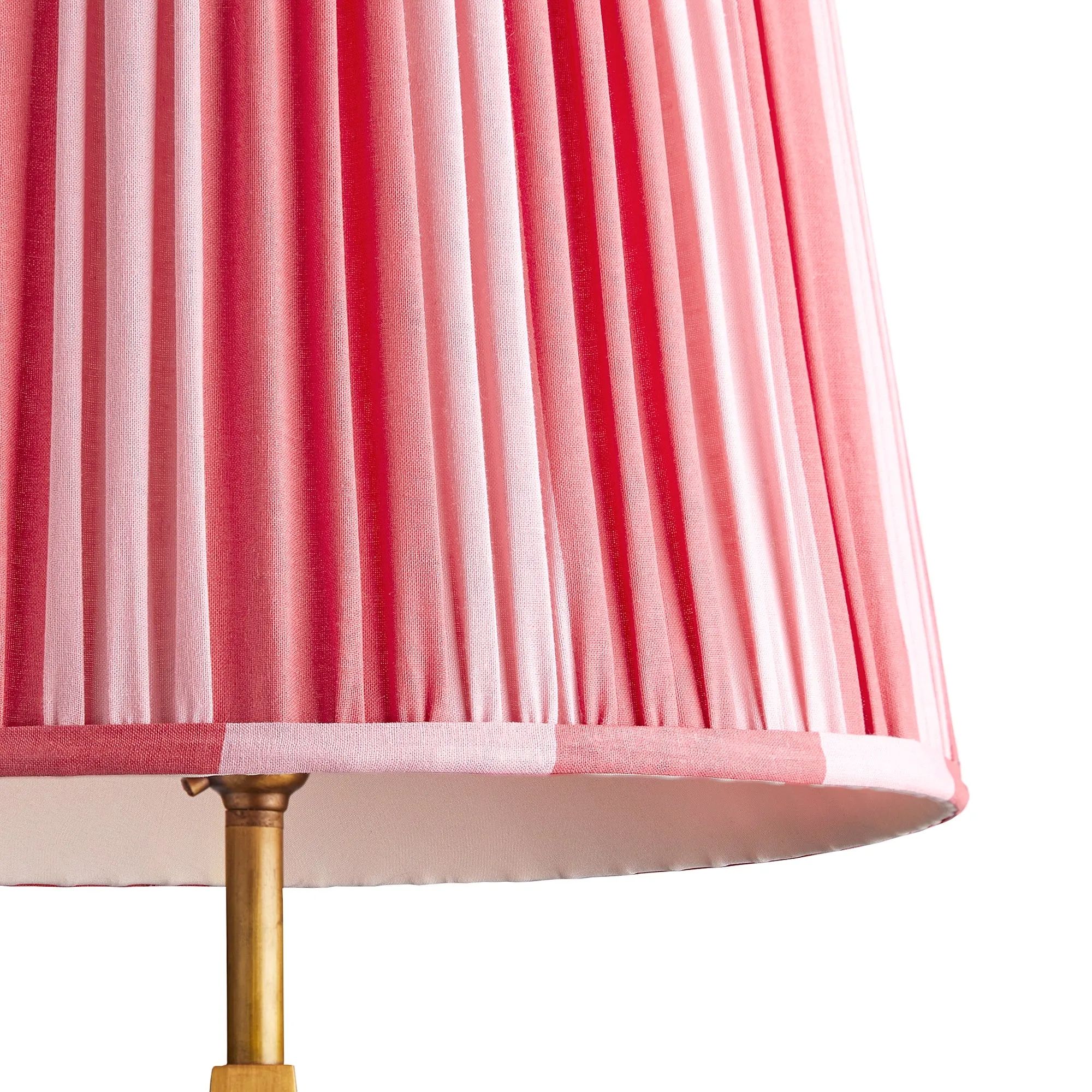 20cm tall tapered shade in flamenco Signature Stripe from Sanderson's 'Archive'