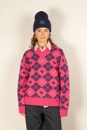 Argyle Jacquard Wool Jumper