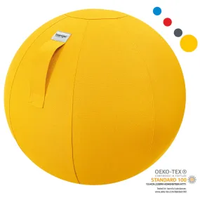 Baenger Fitness Yoga Bal Exercise Ball Gym Bal - incl wasbare hoes - incl pomp - Geel