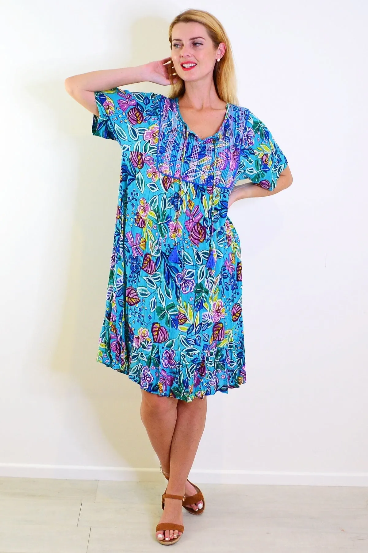 Balat Bohemian Bib Tunic Dress