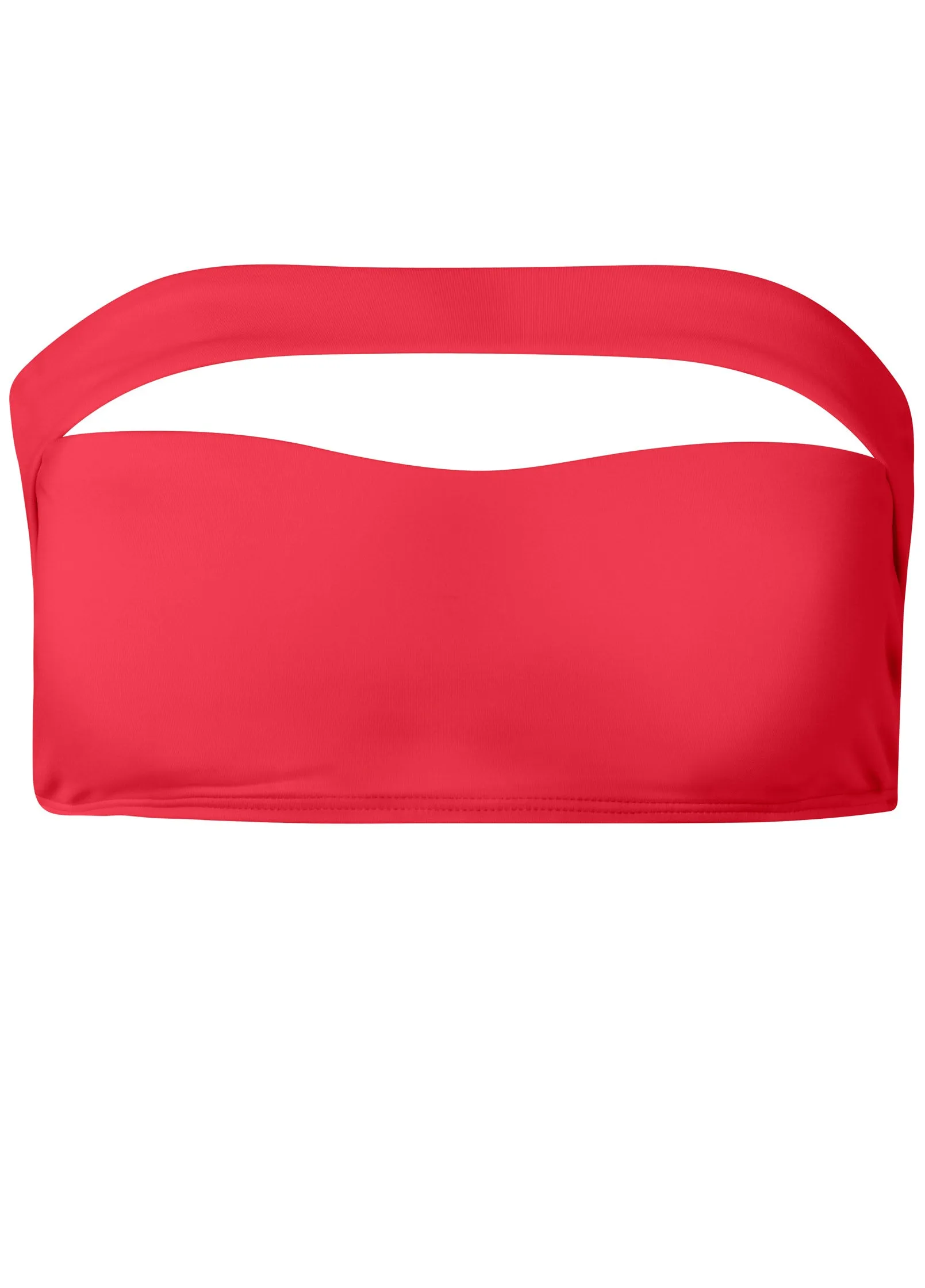 Bandeau Bikini Top - Rosey Red