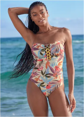 Bold Bandeau One-Piece - Tropic & Chill