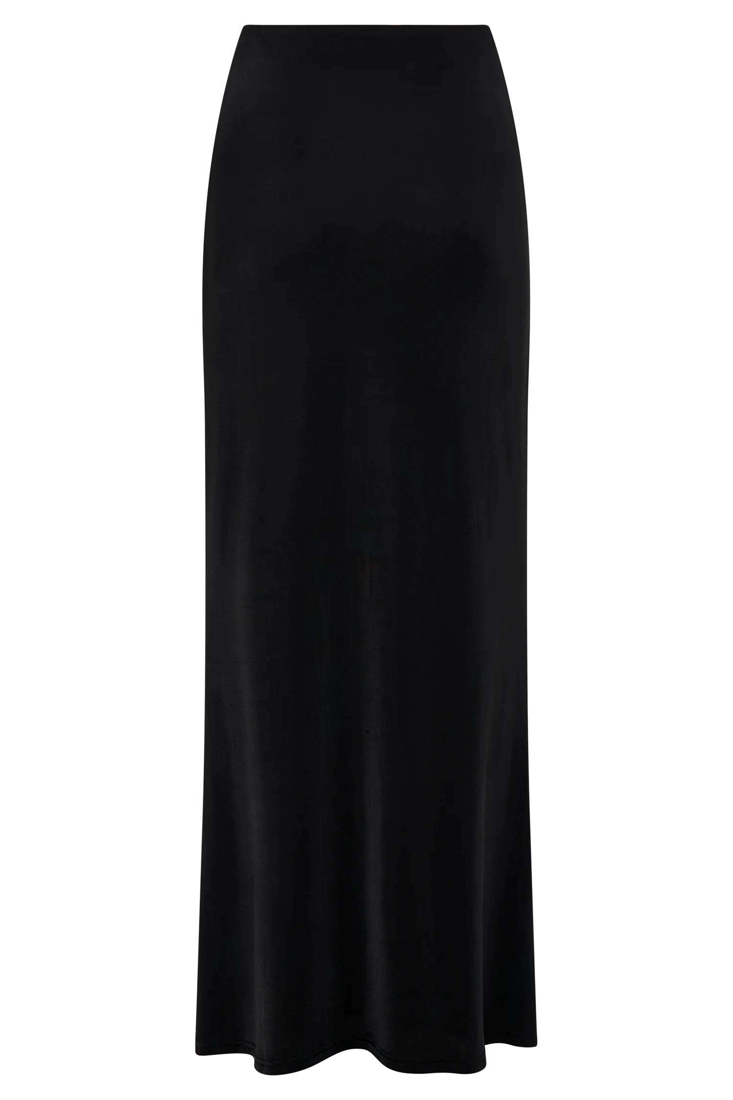 Bruna Slinky Fishtail Maxi Skirt - Black