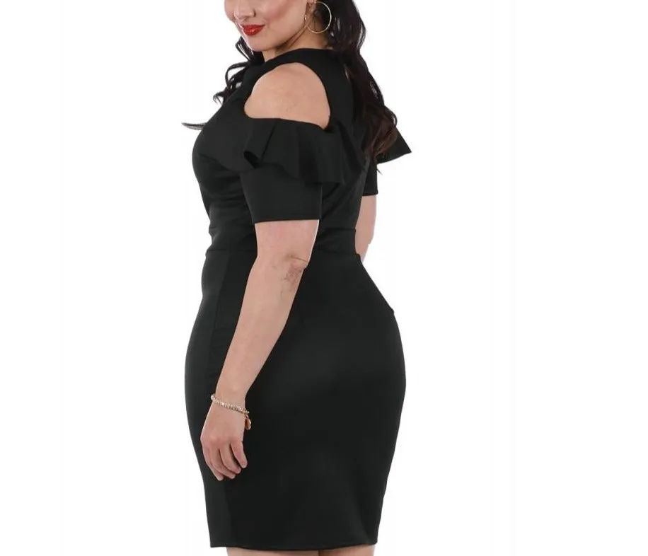 Curvy Plus Size Short Fashion Dress 3532017C