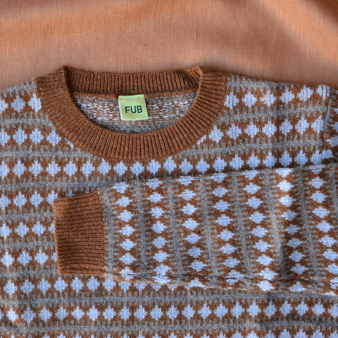 Jacquard Sweater - Lambswool - Amber (2-12y )