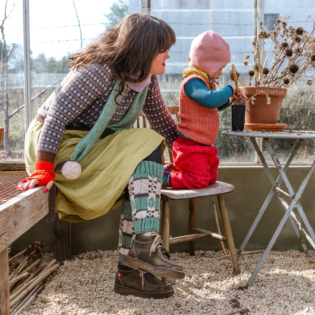 Jacquard Sweater - Lambswool - Amber (2-12y )