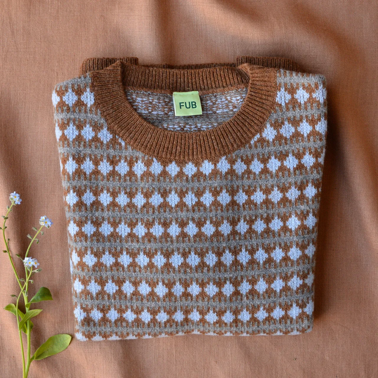 Jacquard Sweater - Lambswool - Amber (2-12y )