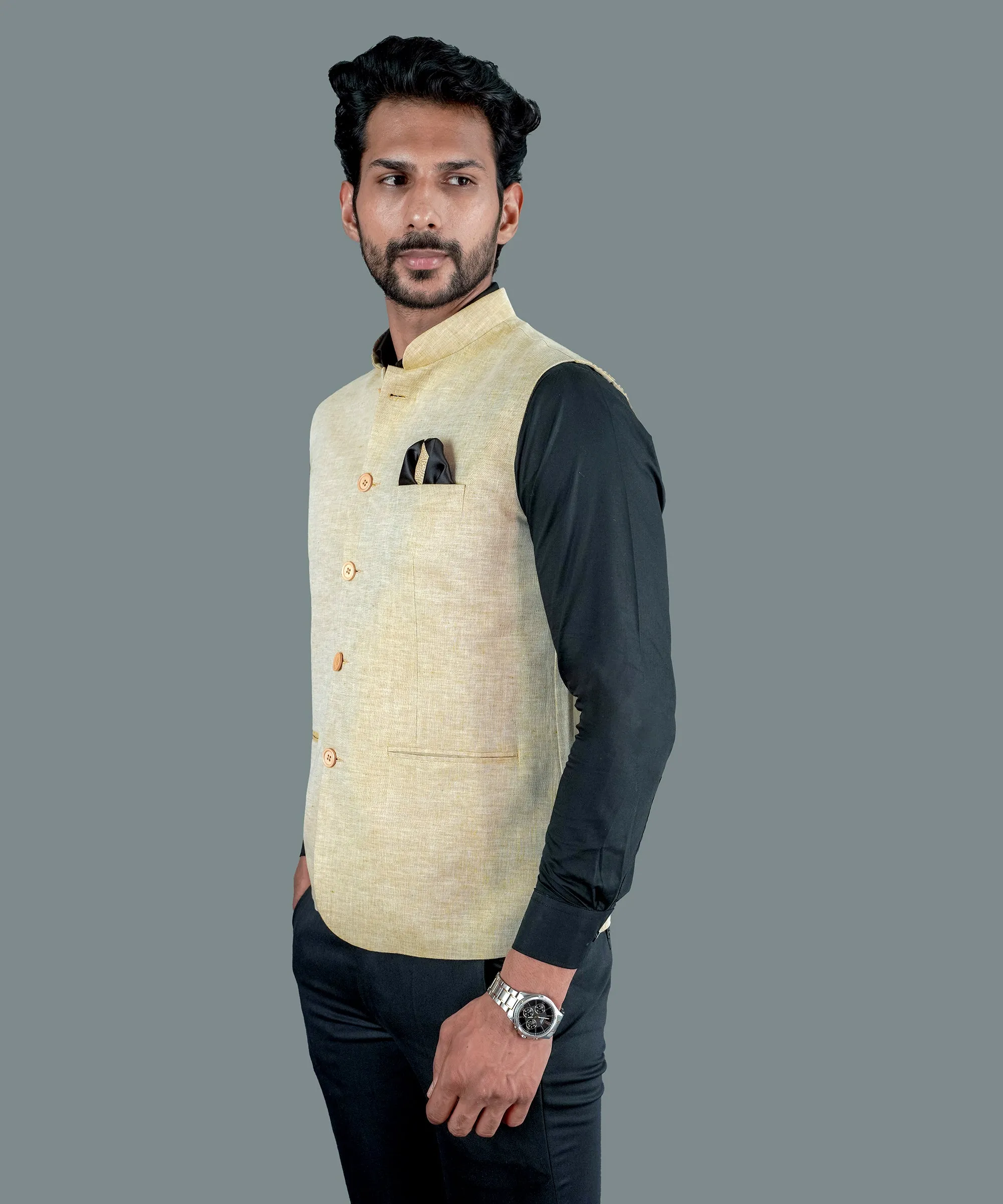 Khaki Nehru Jacket