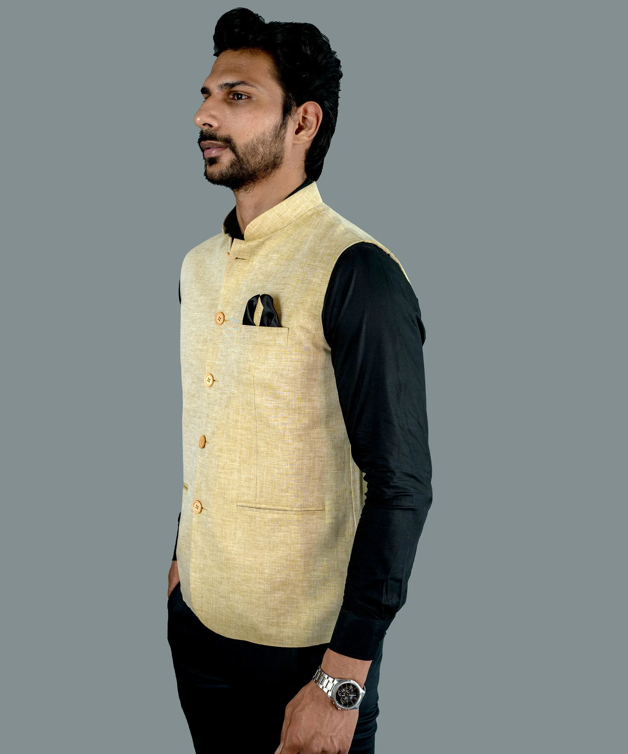 Khaki Nehru Jacket