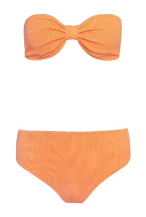 Kim High Waisted Mango Bandeau Bikini