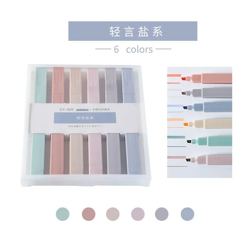 Large Capacity Pastel Colors Highlighters