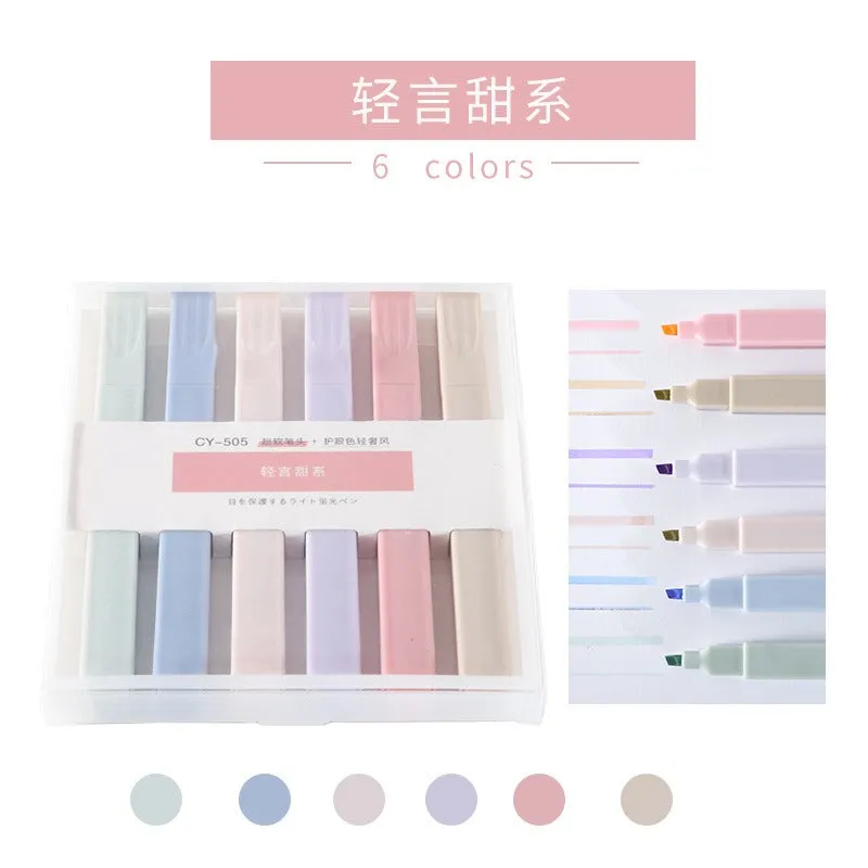 Large Capacity Pastel Colors Highlighters