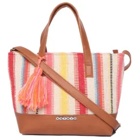 Multi Color Sling Bag With  Pu Strap