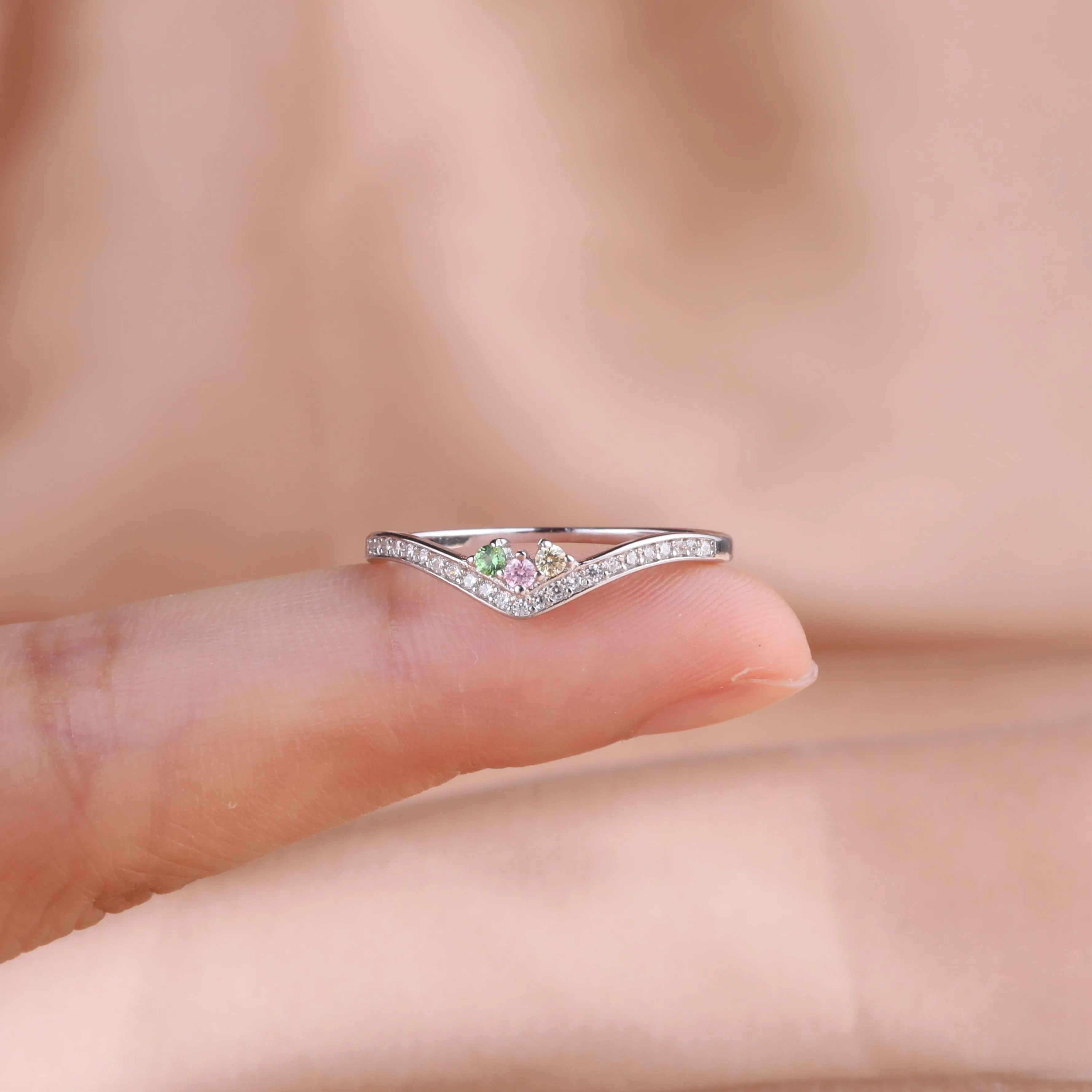 Personalized Venus Birthstone Ring