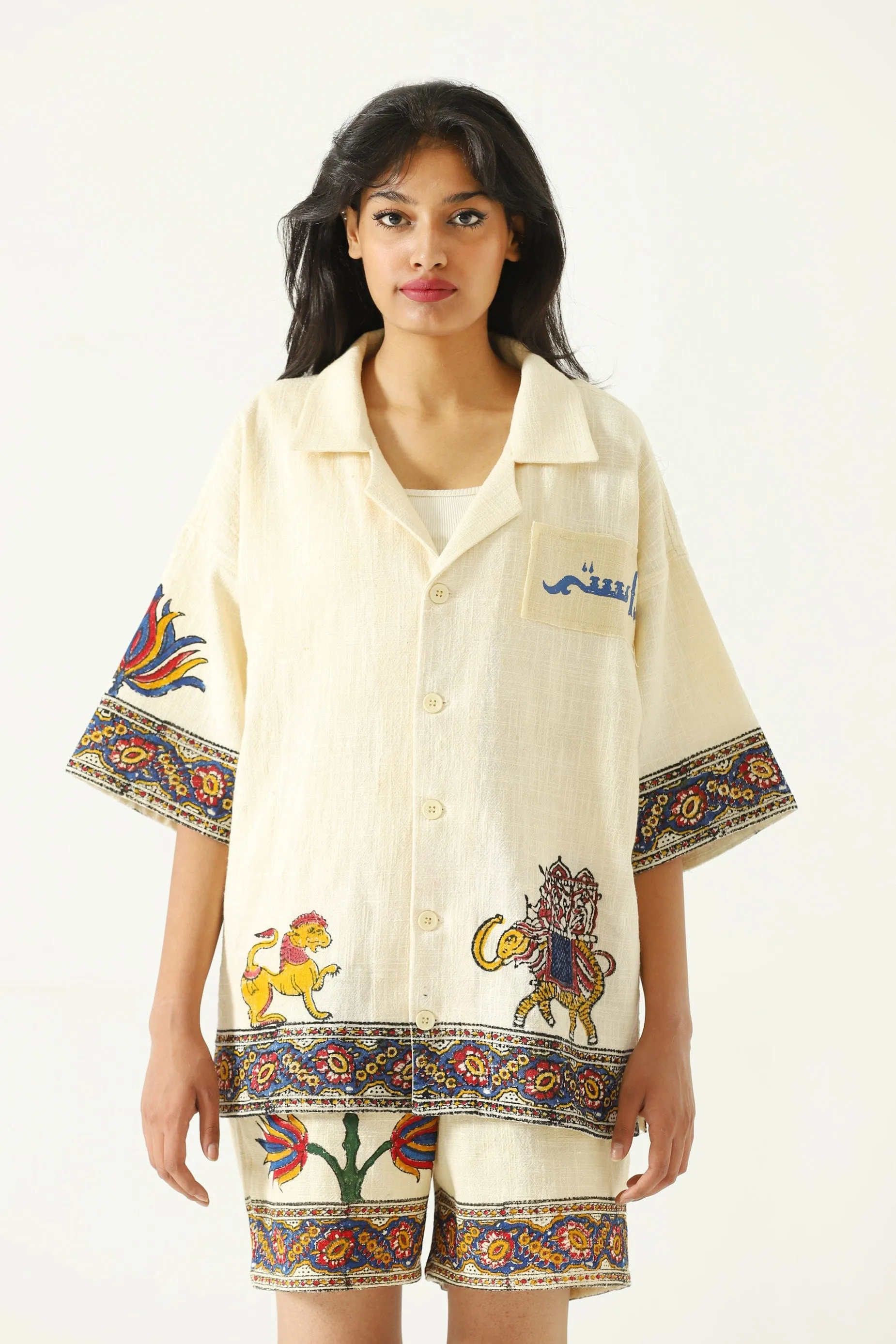 "EMPERORS CIRCUS" HAND BLOCKPRINT BUTTON DOWN