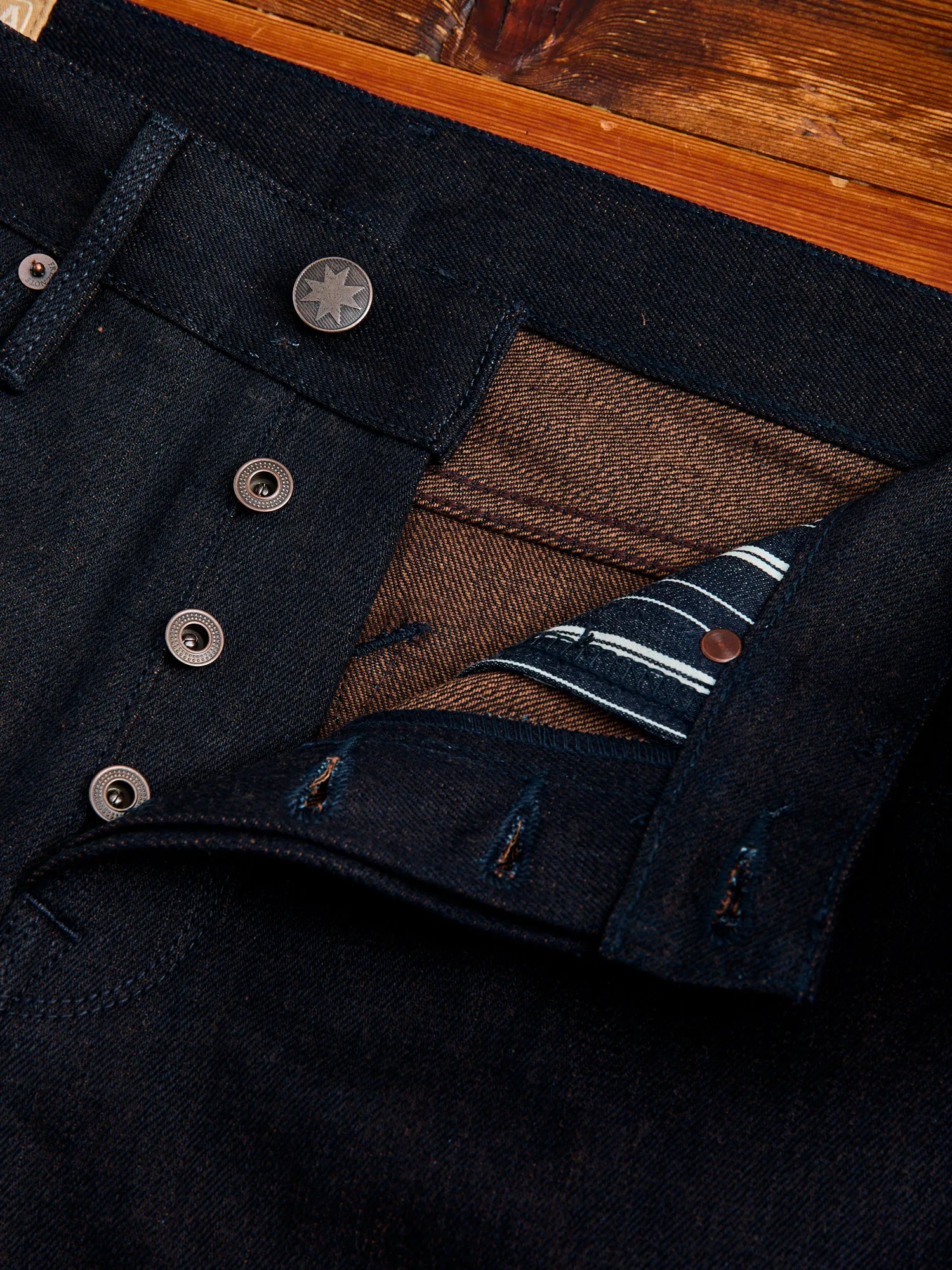 "Portola" 16oz Blue Brown Selvedge Denim - Tapered Fit