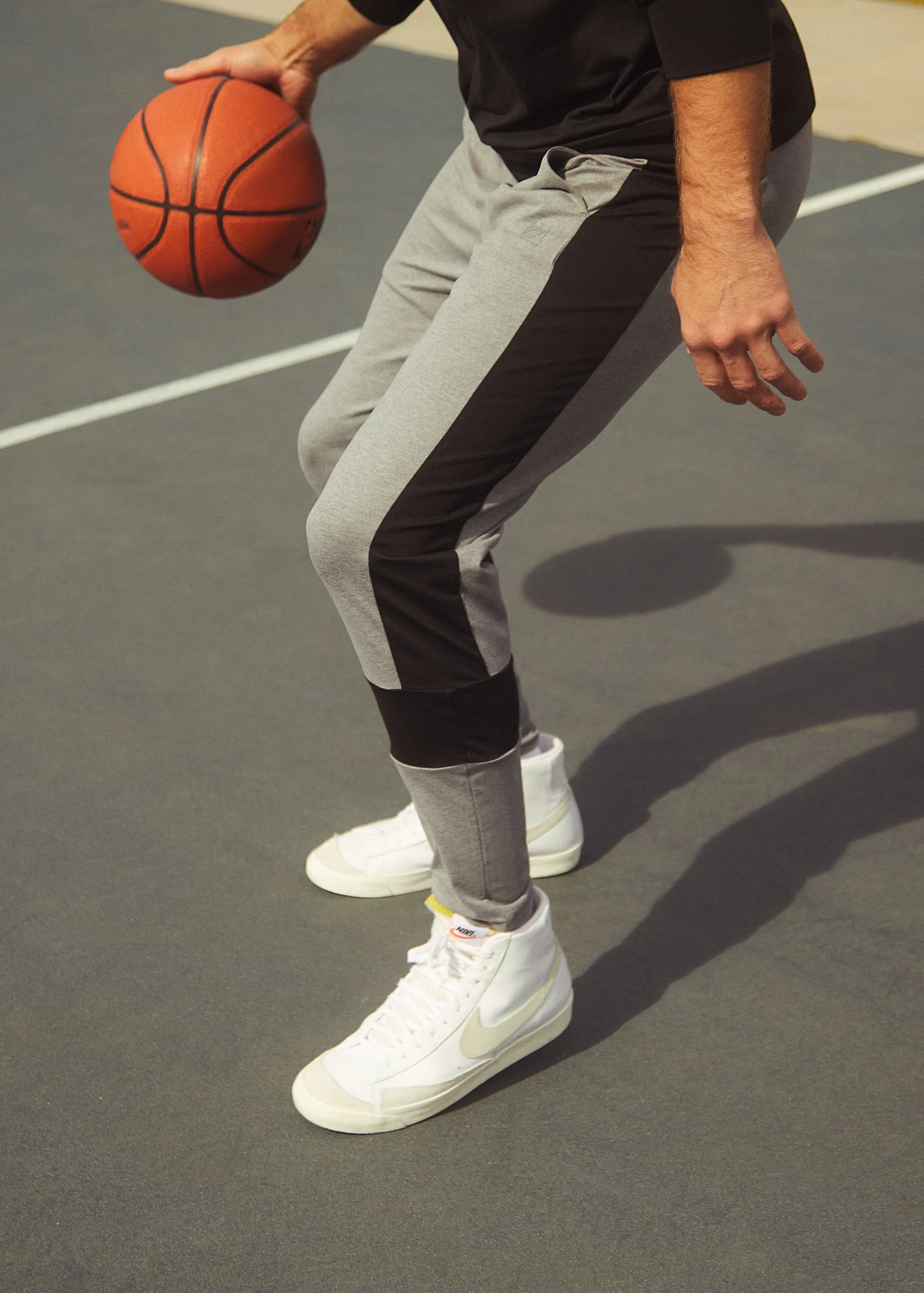 Summit Pant | Heather Grey w/ Black Stripe