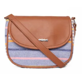 Women Multi Color Thick Pattern Crossbody Sling Bag